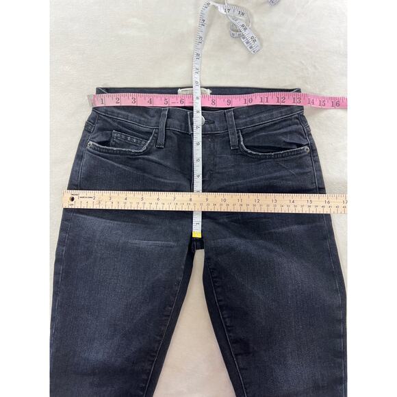 Current/Elliott Black Stiletto Slit Watchtower Eyelets Jean Womens 24 / 0 Grunge - Picture 11 of 12